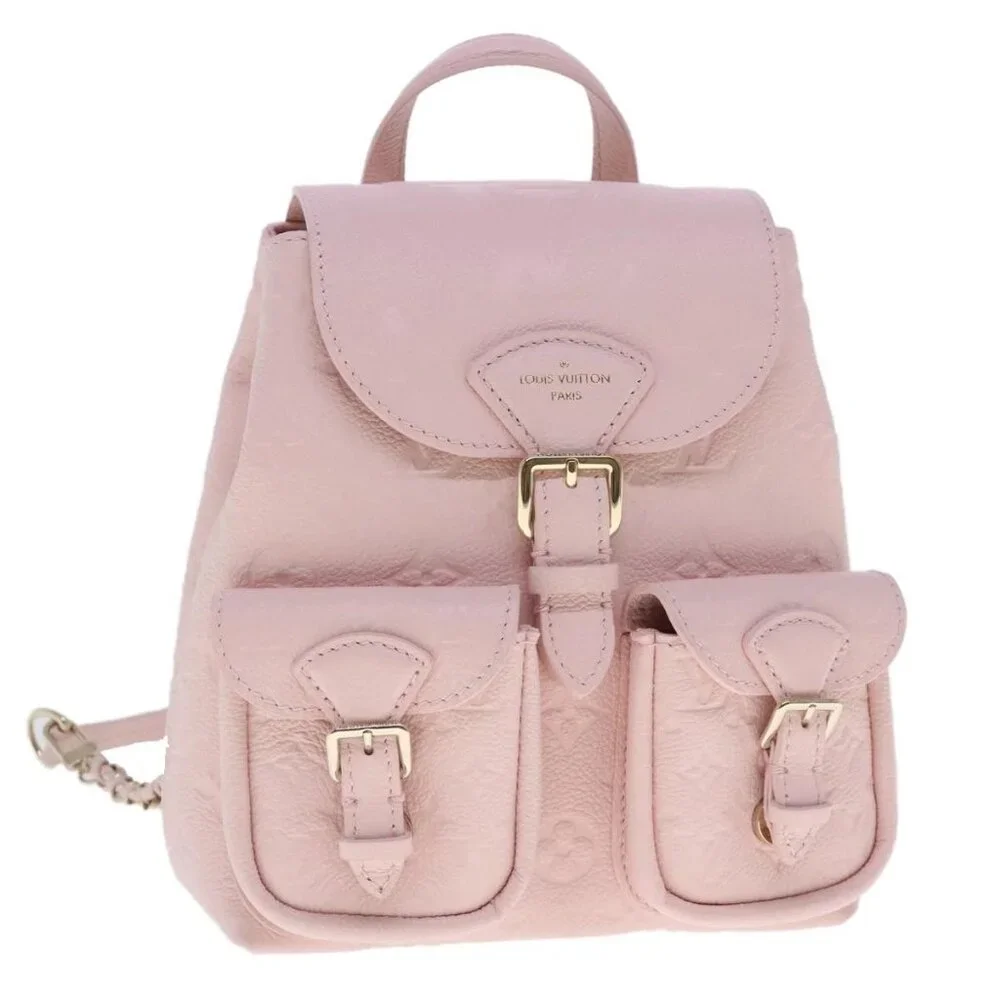 LOUIS VUITTON Monogram Empreinte Backup Backpack Pink M47074 LV Auth 91596SM - Picture 1 of 16